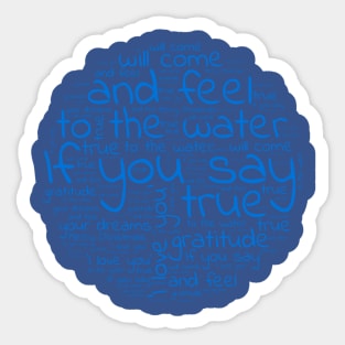 'I love you' to the water Sticker